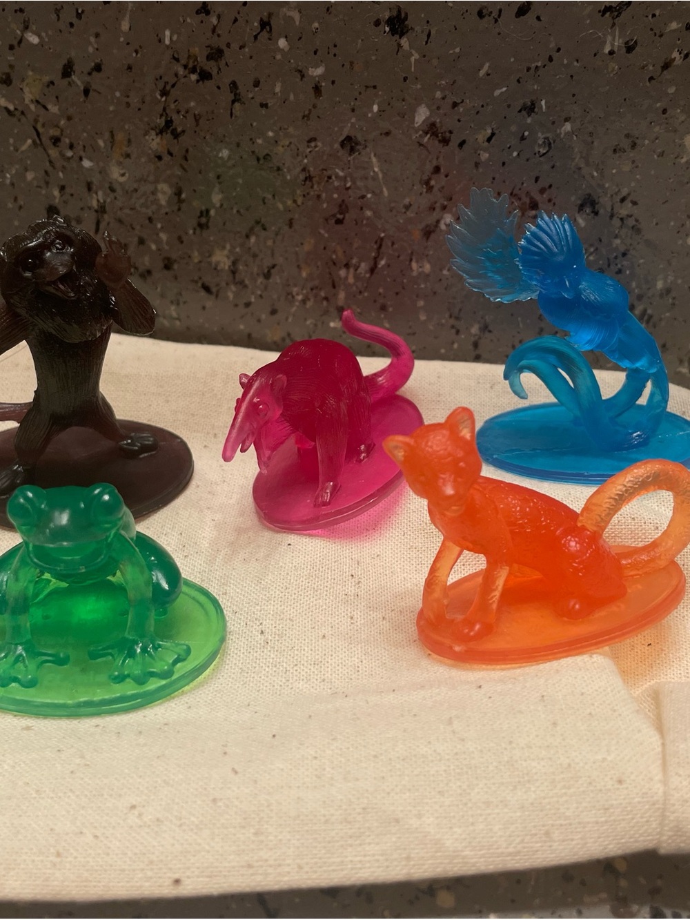 Vacation Bible School Toy Set - Frog, Anteater, Tiger, Bird, Gorilla